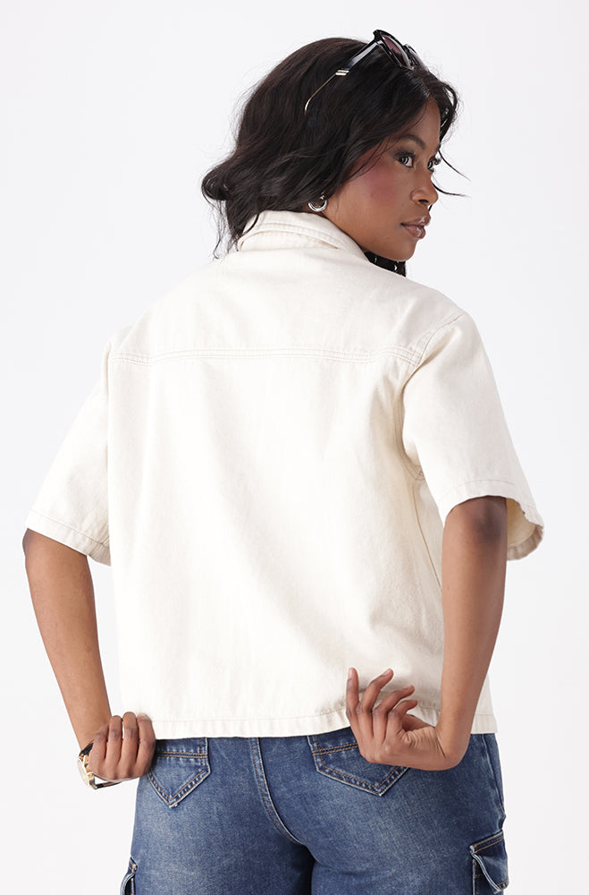 NYLAH DENIM SHIRT JACKET