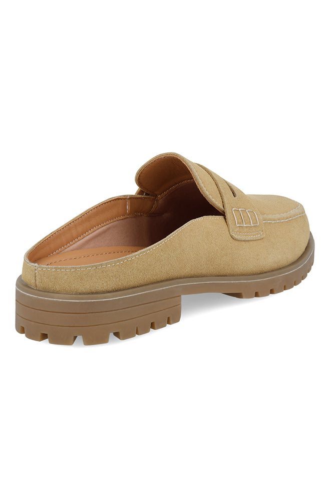 Steve Saddle strap loafer mule