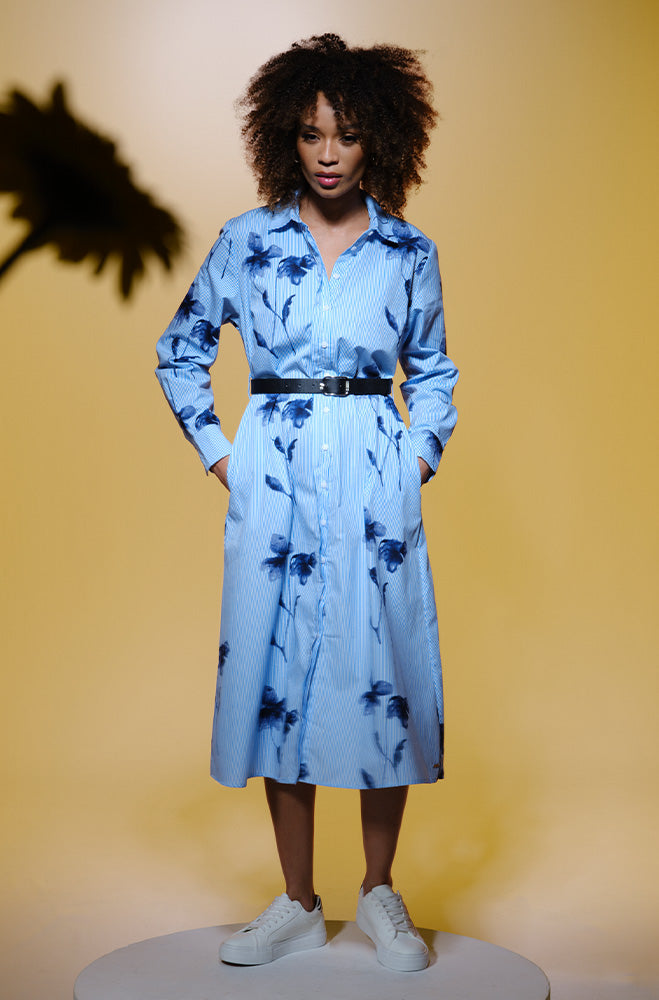 CAROLINE BELTED SHIRT DRESS
