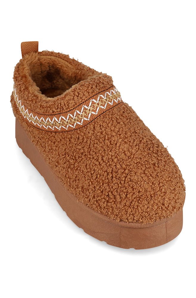 Fransline Teddy platform slipper