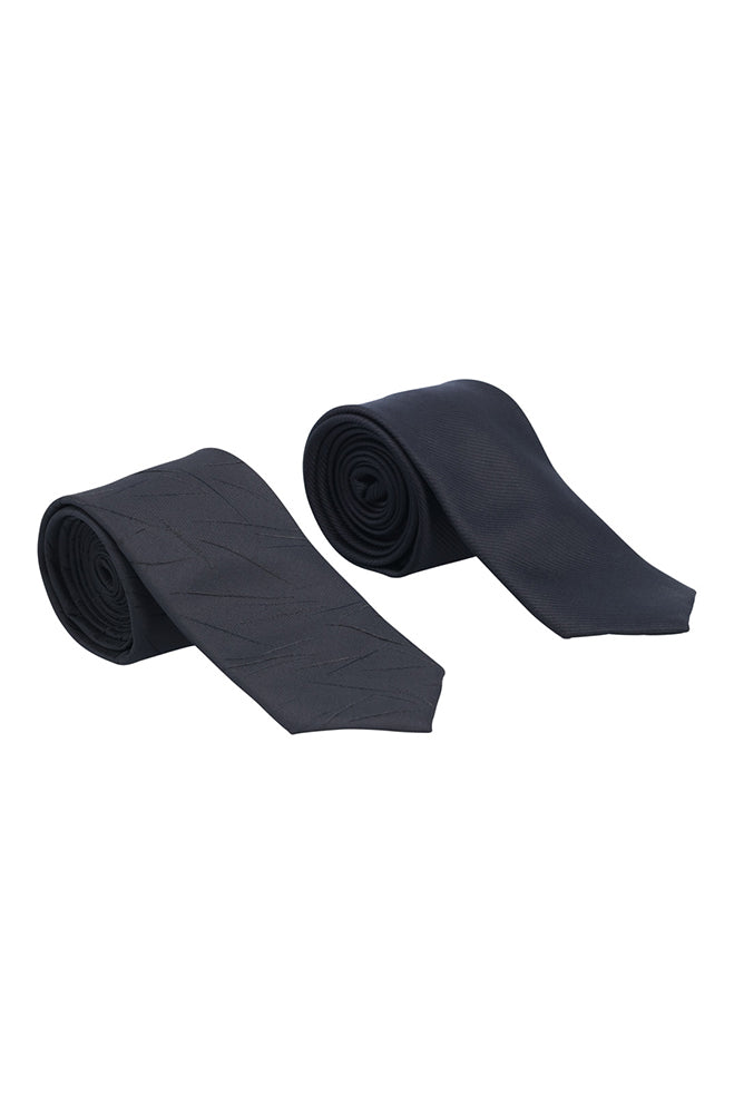 ZAIN 2-PACK TEXTURED TIE SET - BLACK