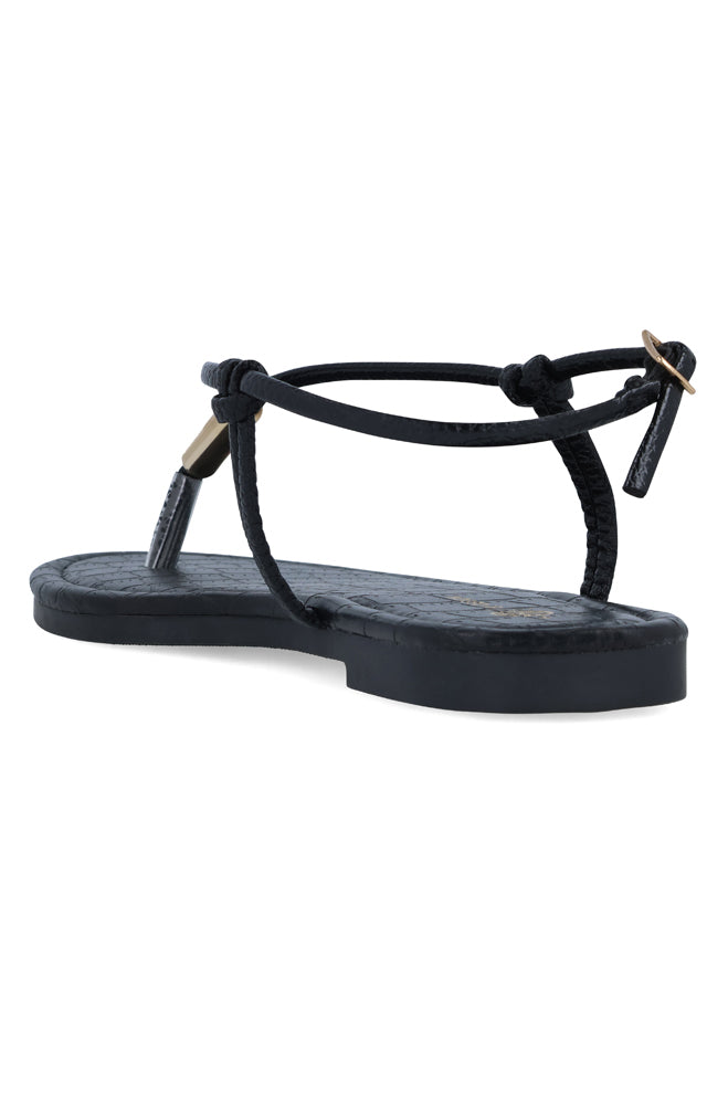 Renka sandal with gold trim