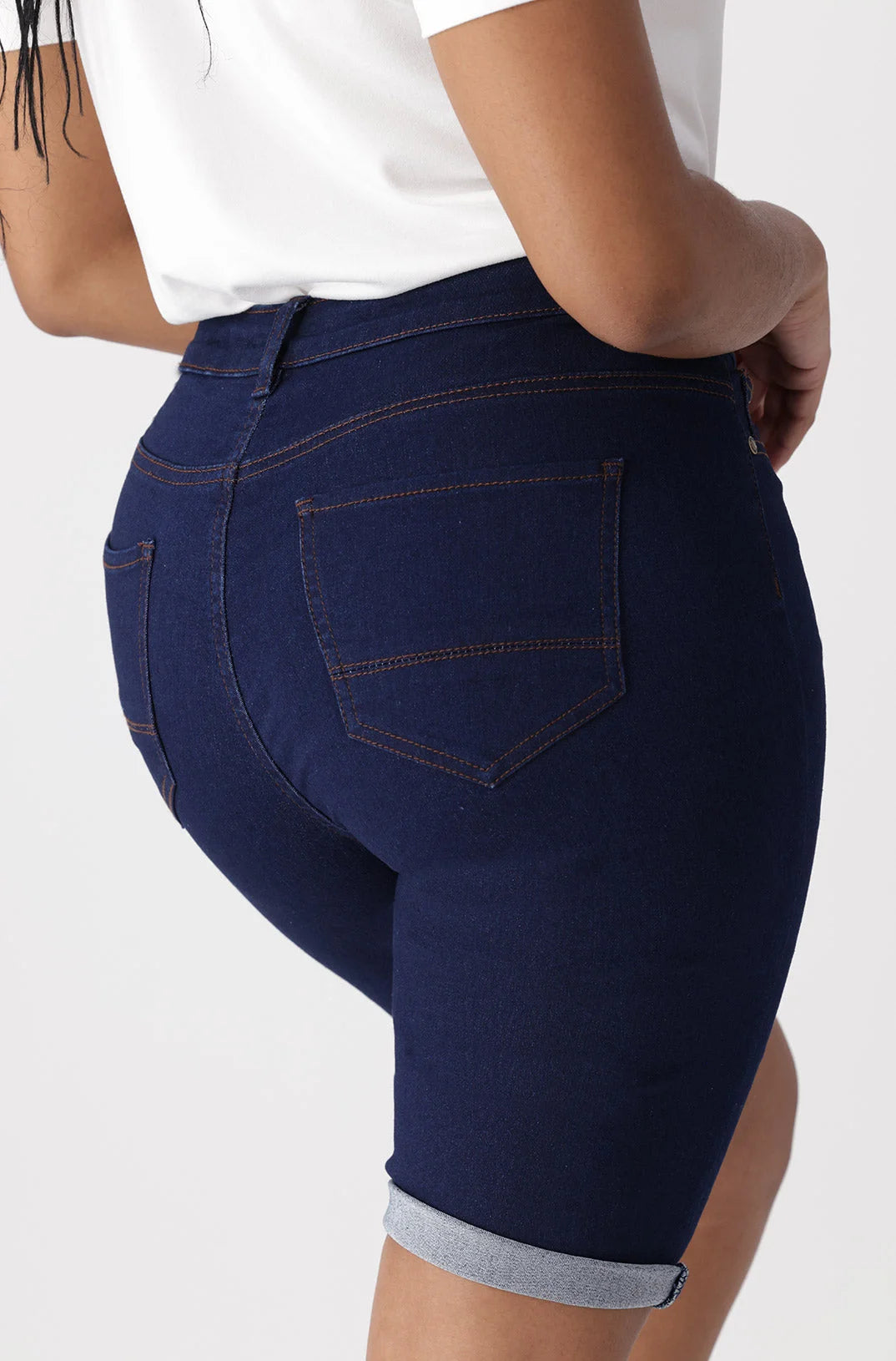 Ladies | Jenner Bermuda Shorts _ 132956 Dark Wash Bermudas