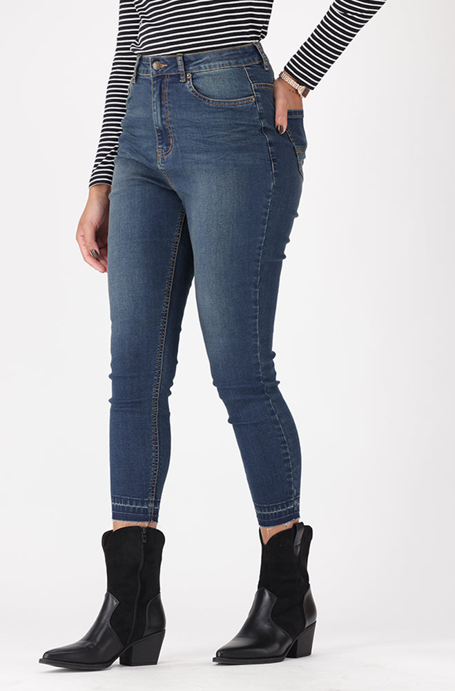 JOSIE DENIM HIGH RISE UNCLIPPED SKINNY