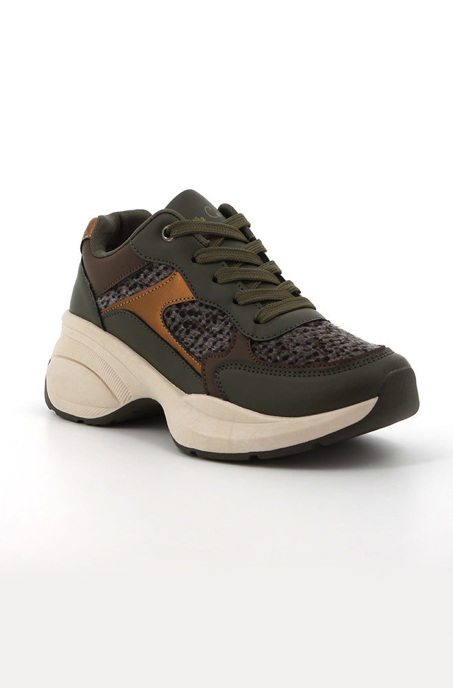 Footwear | Pierre Cardin Ellen Textured Sneaker _ 157251 Fatigue Sneakers