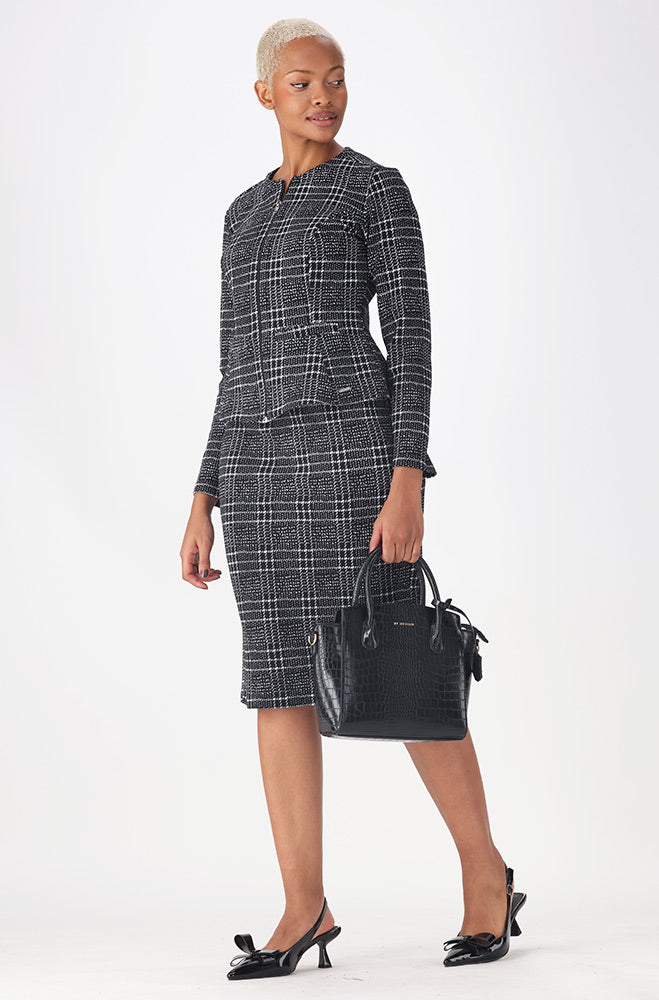 Ladies | Briana Boucle Suit Jacket _ 158258 Grey Coats & Jackets