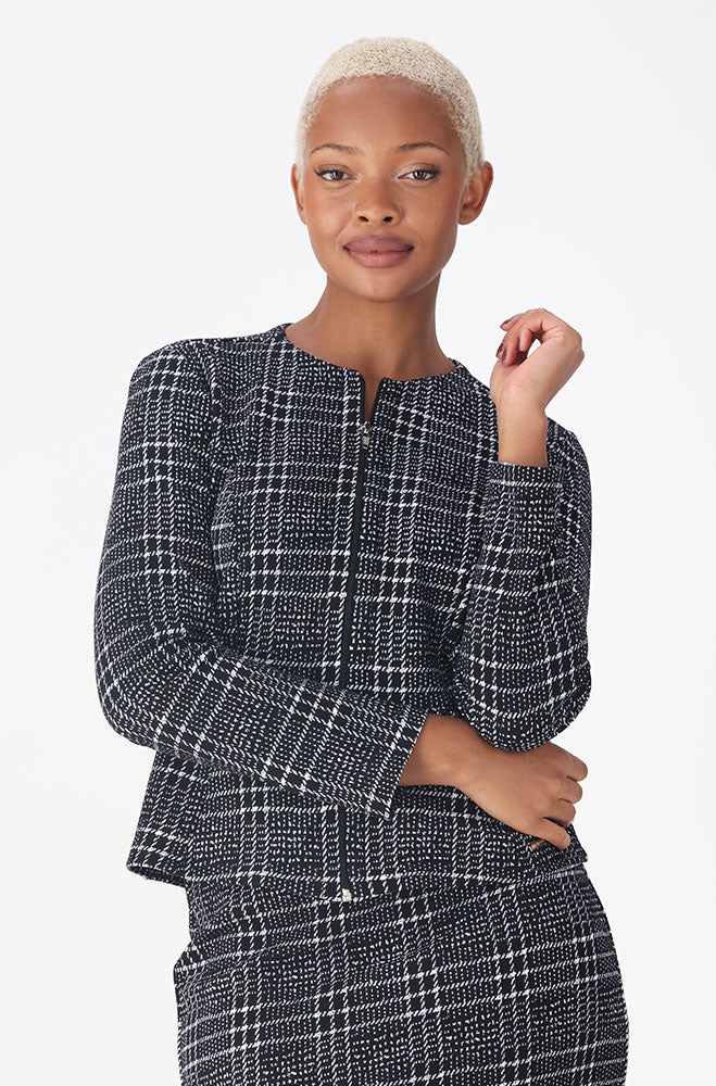 Ladies | Briana Boucle Suit Jacket _ 158258 Grey Coats & Jackets