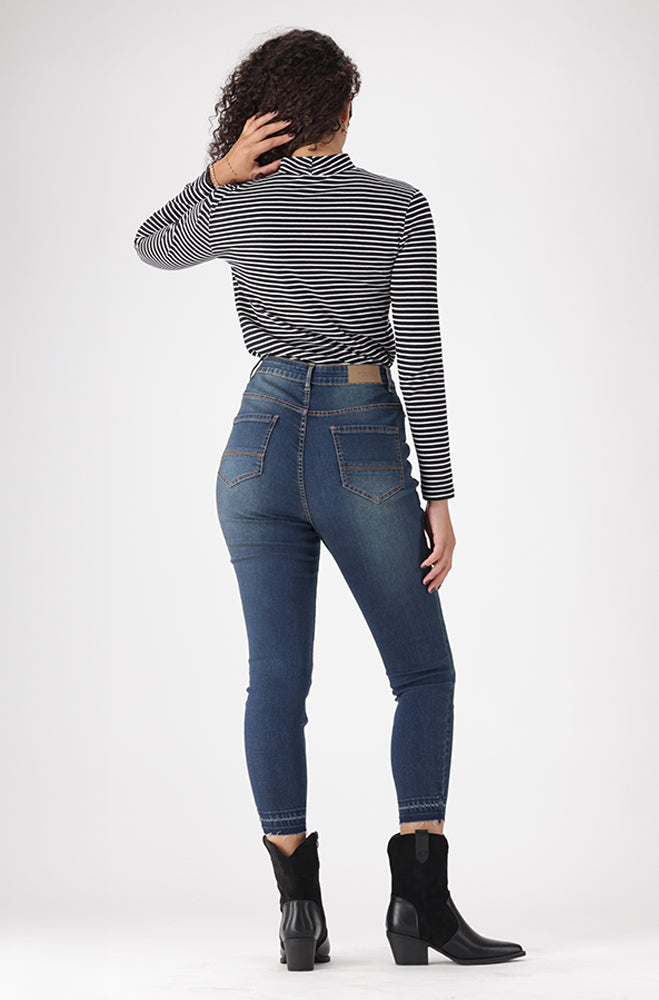 JOSIE DENIM HIGH RISE UNCLIPPED SKINNY