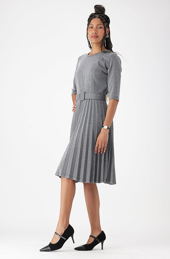 Ladies | Stefani Belted Pleated Dress _ 159546 Multi Dresses
