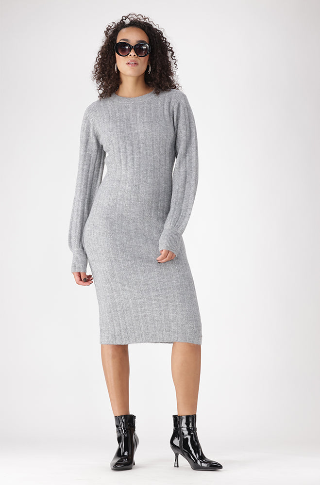 CELESTE RIB KNITWEAR DRESS