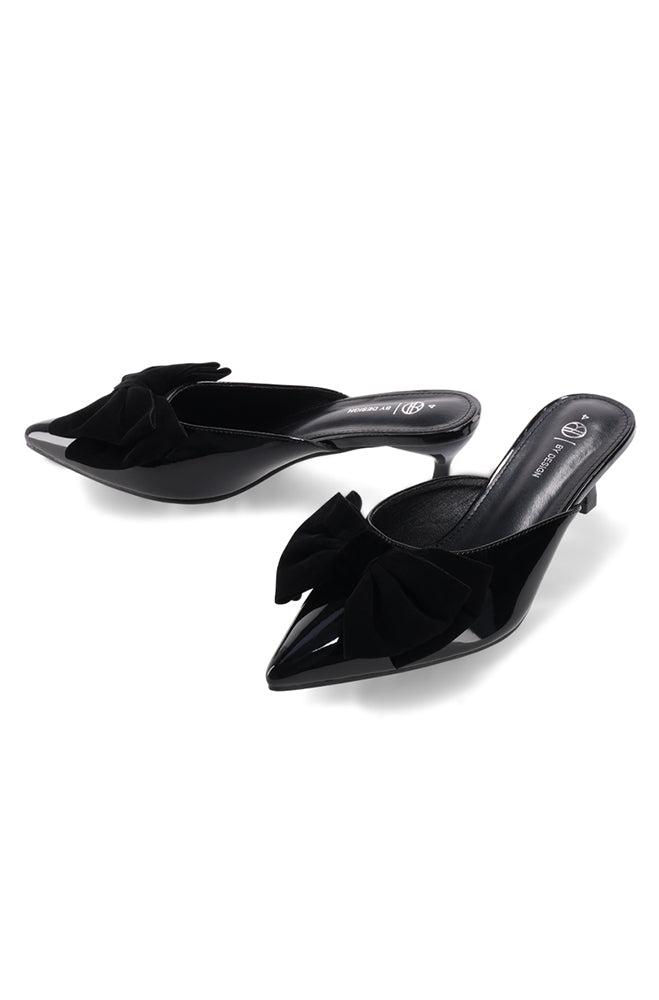 Casey Slip in bow detail kitten heel