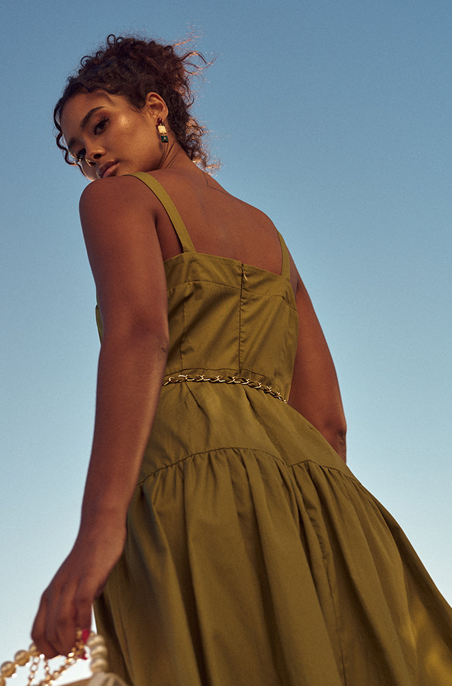 CARLINE STRAPPY CHAIN DRESS