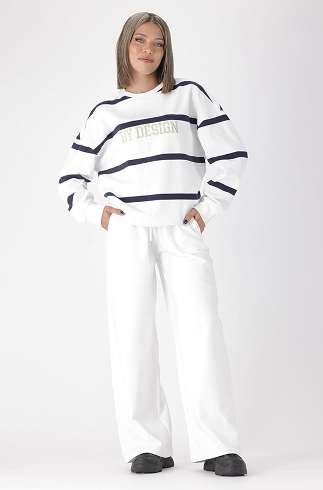 ZANDI STRIPE CREWNECK TOP