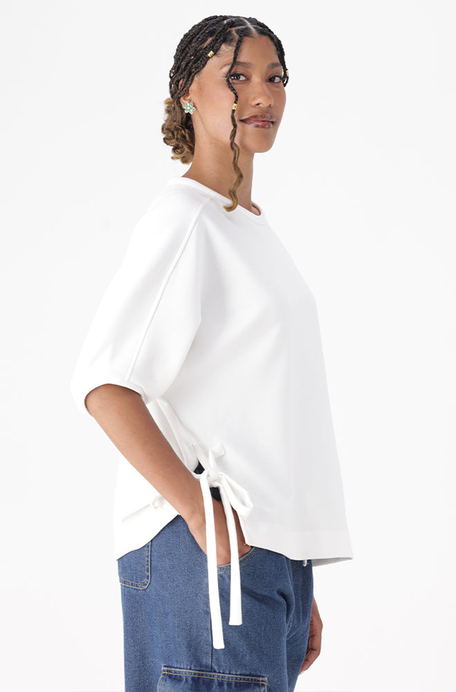 ANNA SIDE TIE DETAIL TSHIRT
