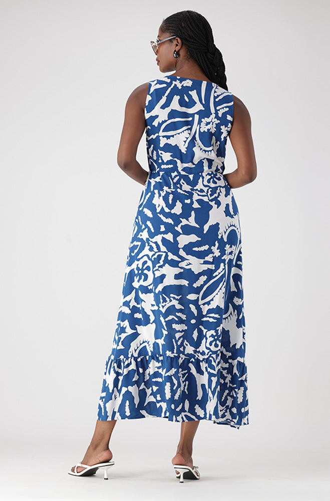 TAYLOR TIERED SLEEVELESS DRESS