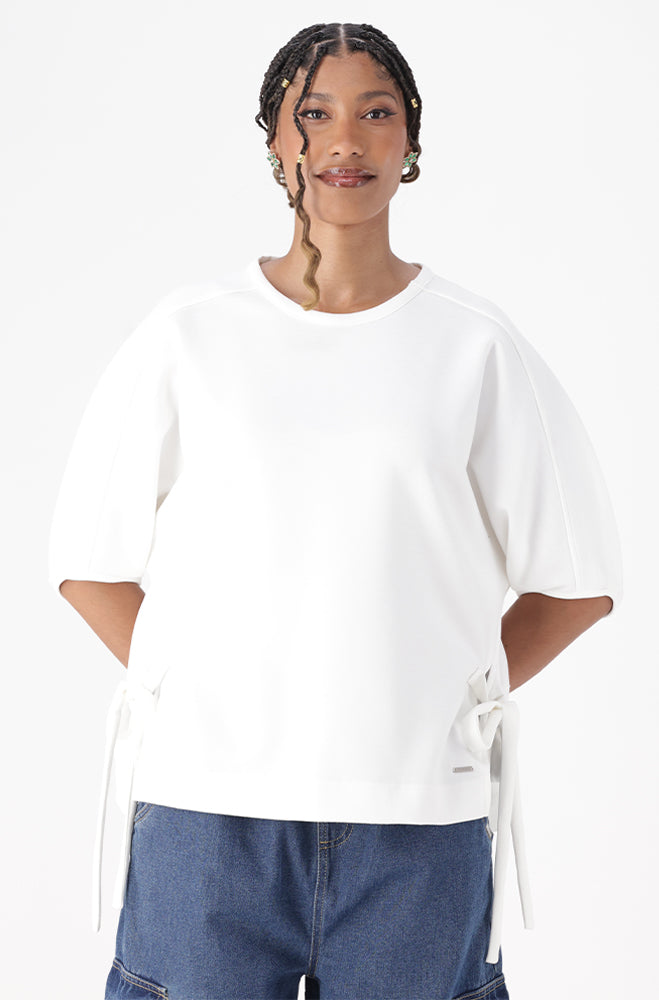ANNA SIDE TIE DETAIL TSHIRT
