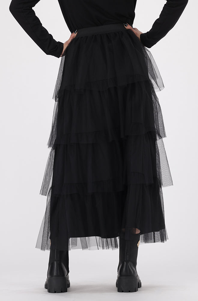 MAYA TIERED TULLE SKIRT