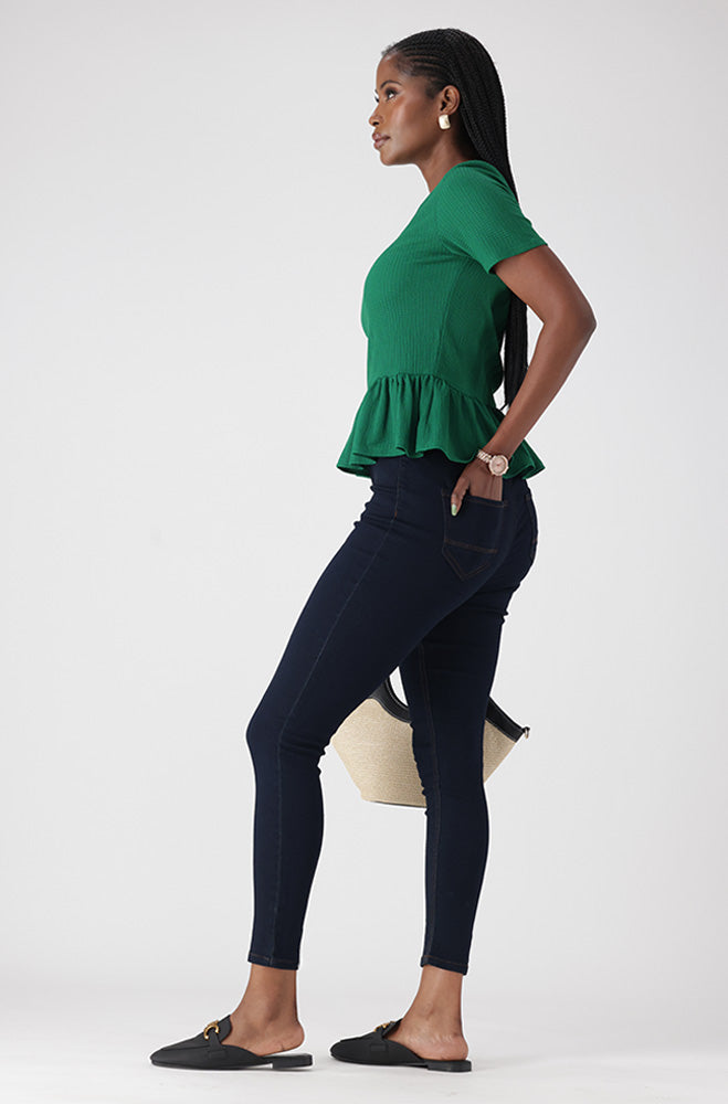 AVARIA TEXTURED BABY DOLL TOP