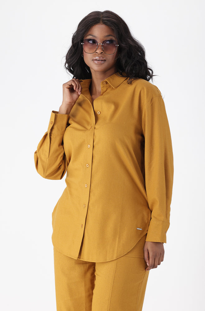 KALLIE LINEN BLEND SHIRT