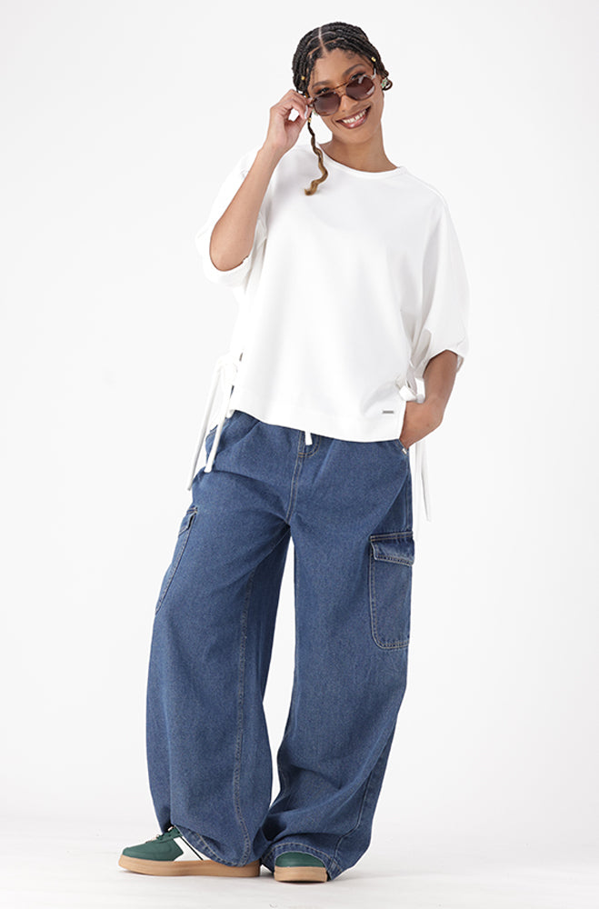 RHEA DENIM UTILITY WIDE LEG