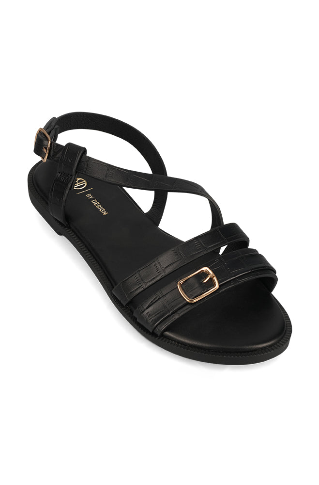 Grace Cross strap ankle tie sandal
