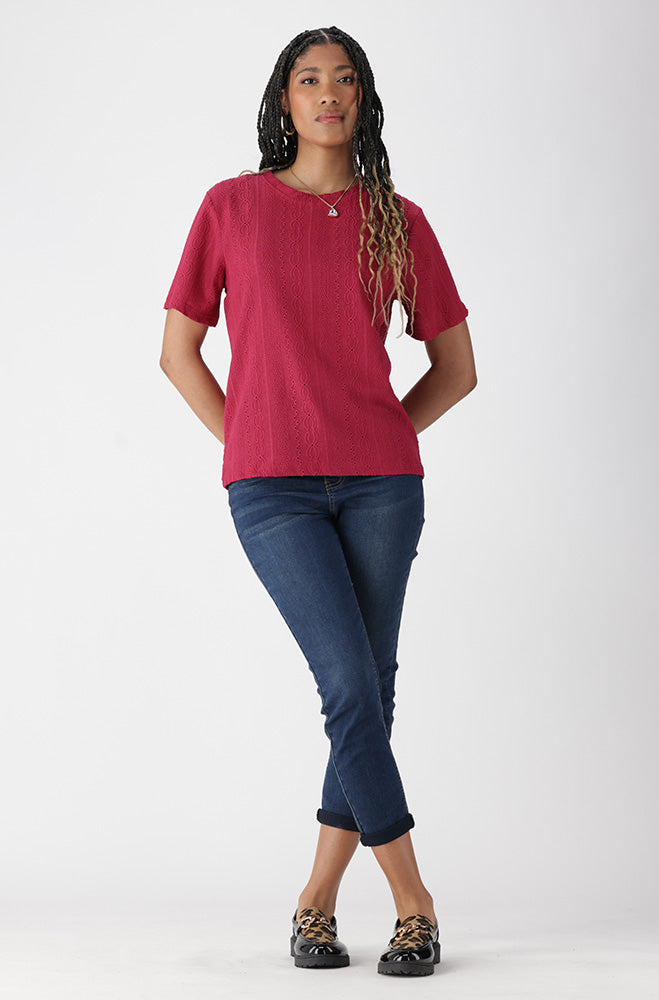 Ladies | Channel Textured Top T-shirts
