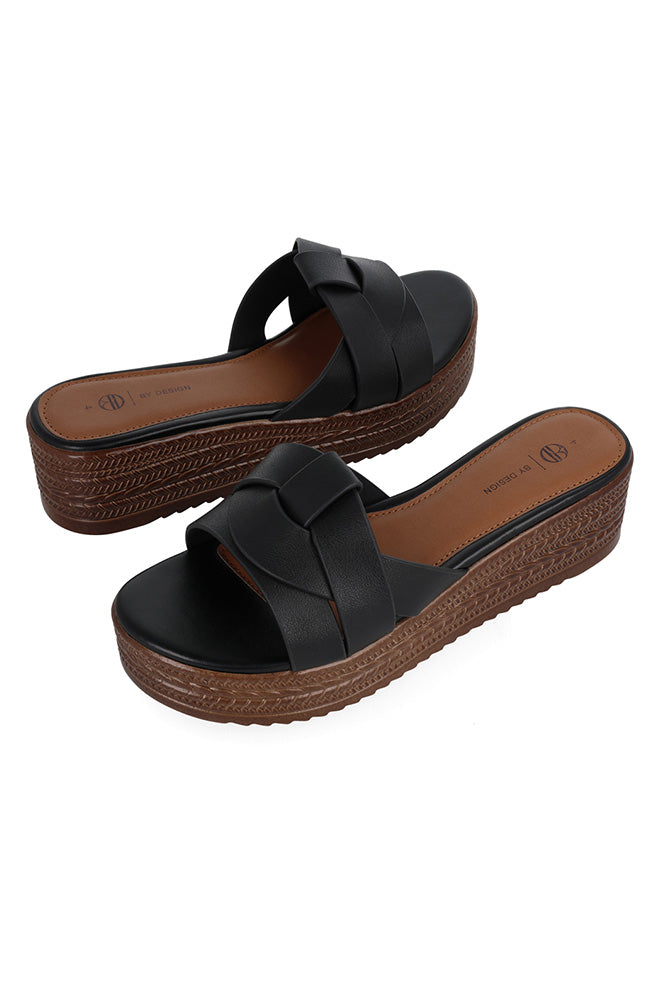 Moira cross over vamp platform wedge sandal
