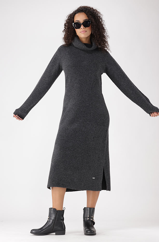 CELESTE CHUNKY KNITWEAR DRESS