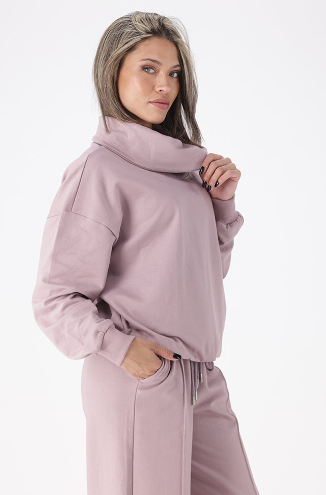 LUCY COWL NECK DRAWCORD TOP