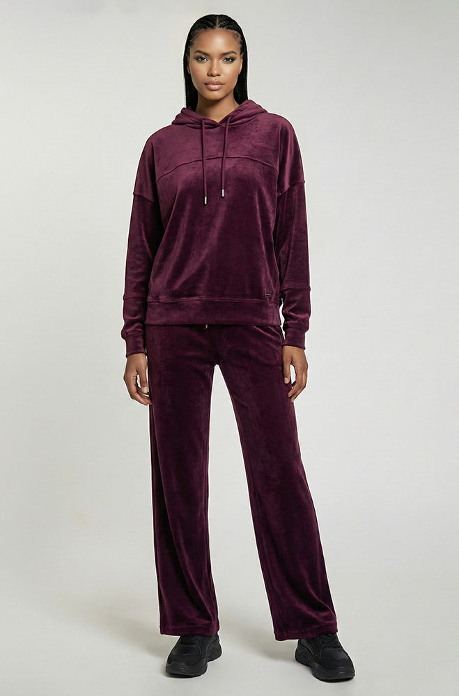 TARA WIDELEG VELOUR PANTS