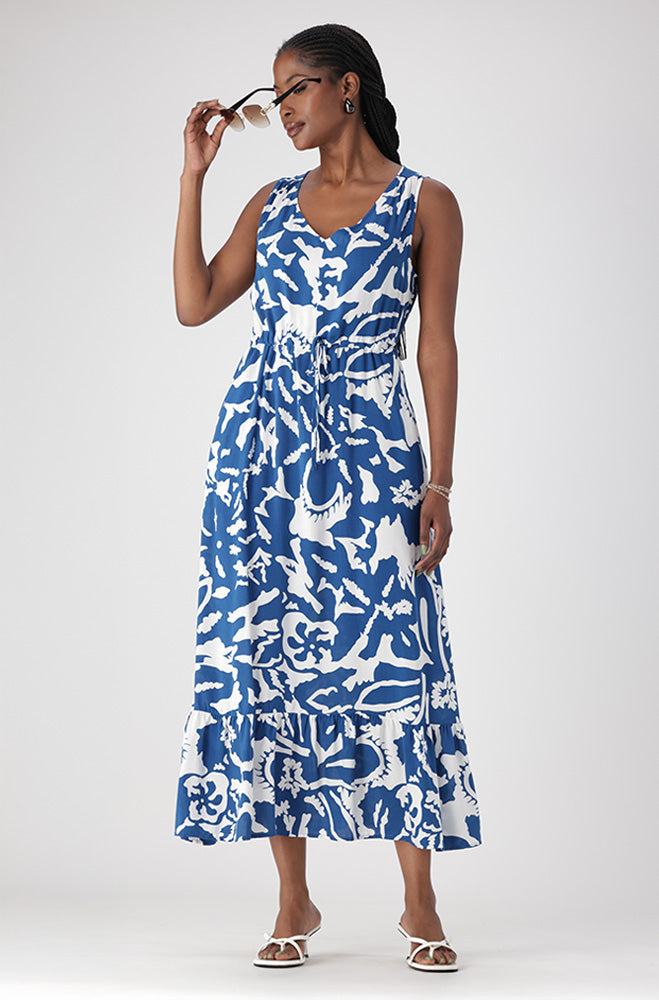 TAYLOR TIERED SLEEVELESS DRESS