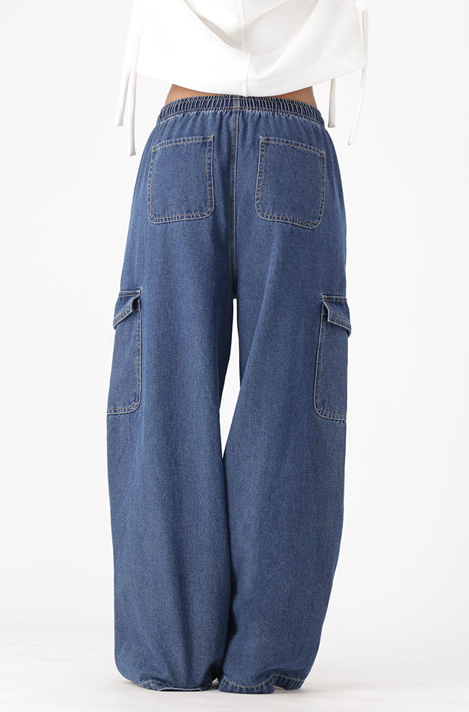 RHEA DENIM UTILITY WIDE LEG