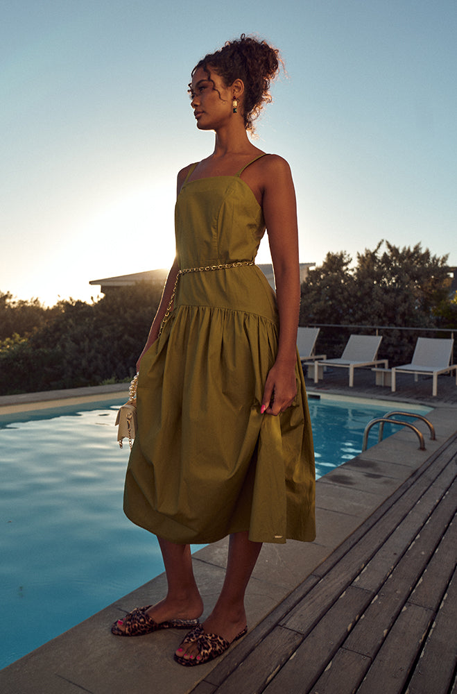 CARLINE STRAPPY CHAIN DRESS