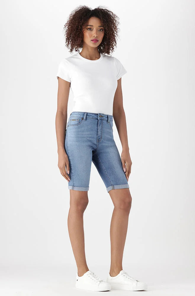 Ladies | Jenner Bermuda Shorts _ 151304 Mid Wash