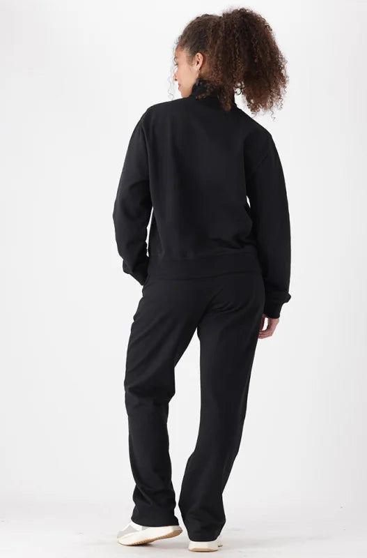 Dunns Clothing | Ladies | Amaya Poloneck Fleece Top _ 145471 Black