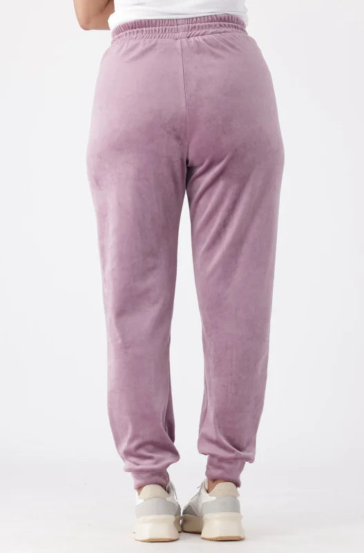 Dunns Clothing | Ladies | Britney Velour Jogger _ 145960 Purple