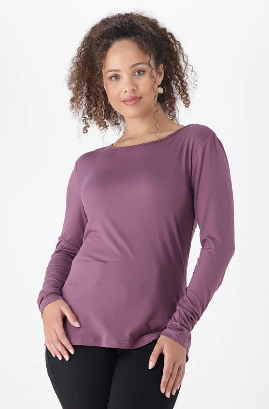 Dunns Clothing | Ladies | Cleo Crew Neck Tee _ 149082 Purple