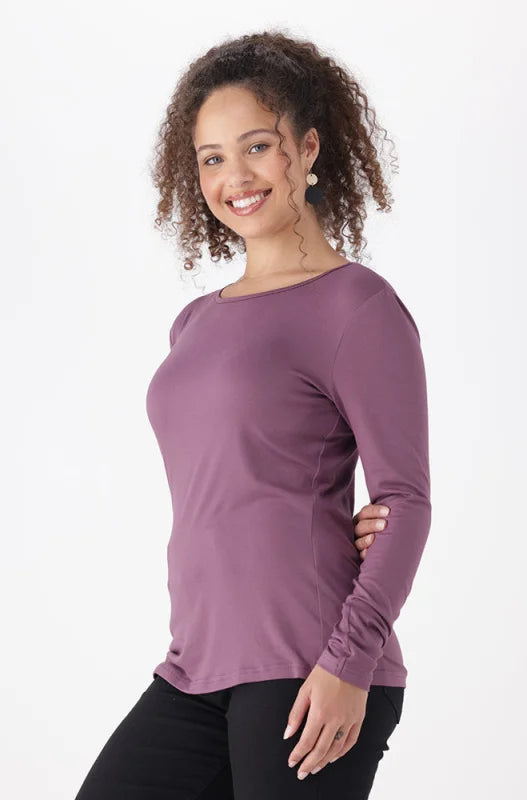 Dunns Clothing | Ladies | Cleo Crew Neck Tee _ 149082 Purple