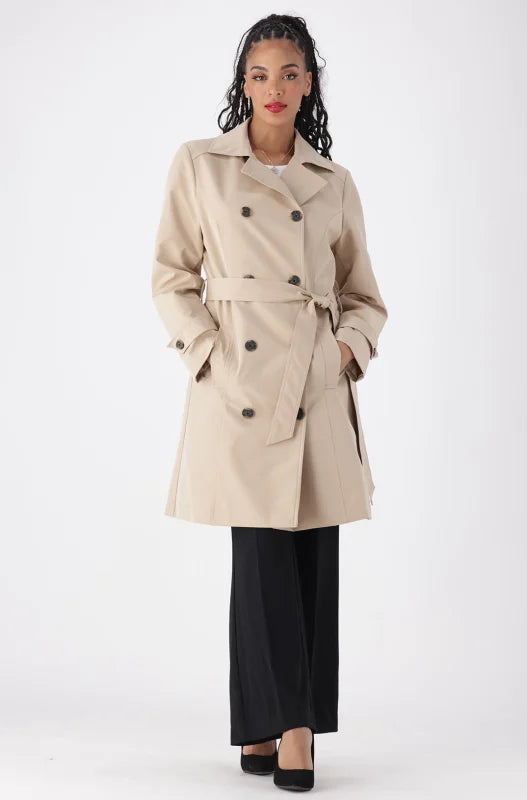 Dunns Clothing | Ladies | Eloise Trench Coat _ 144935 Stone