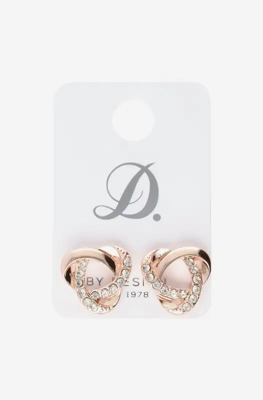 Dunns Clothing | Accessories Emily Stwisted Stud Single Earrings _ 148182 Rose