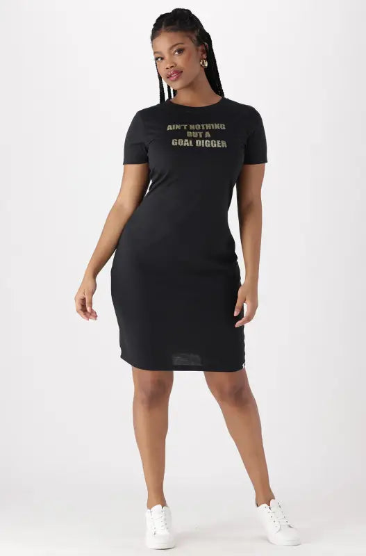 Dunns Clothing | Ladies | Lisa Bodycon Tee Dress _ 142363 Black