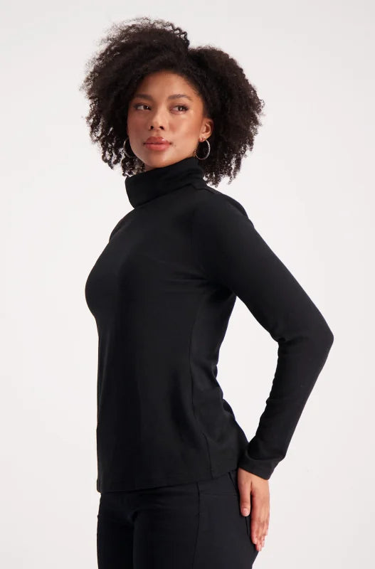 Dunns Clothing | Ladies | Rehanna Poloneck Top _ 138166 Black