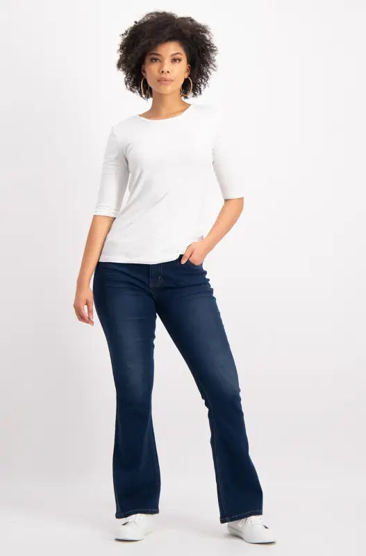 Dunns Clothing | Ladies | Sarah Bootleg Jeans _ 138513 Dark Wash