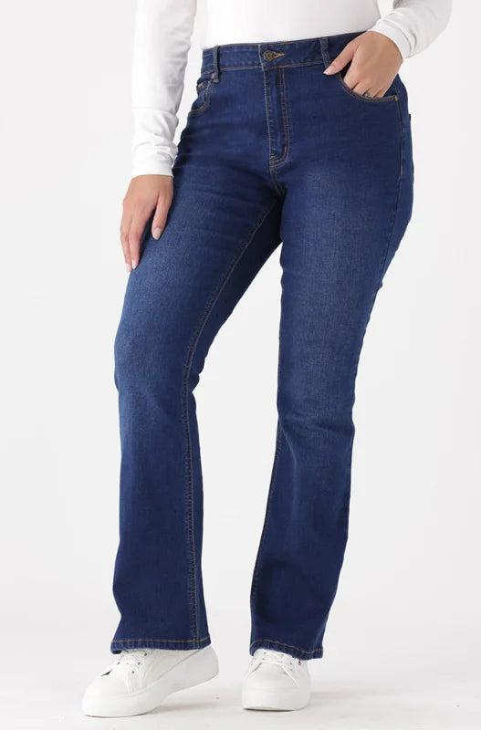 Dunns Clothing | Ladies | Sarah Bootleg Jeans _ 148472 Dark Wash