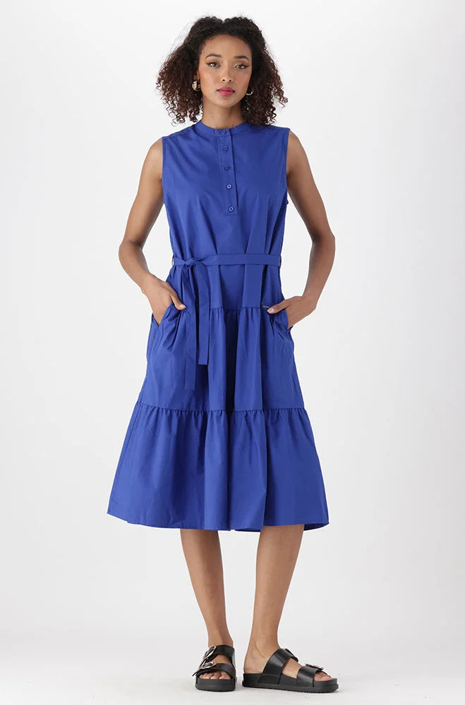 Ladies cobalt blue dress sale