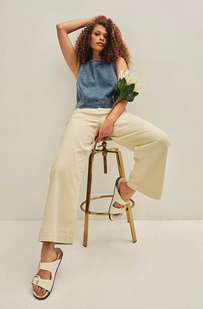 LUMA DENIM HI RISE WIDE LEG JEANS