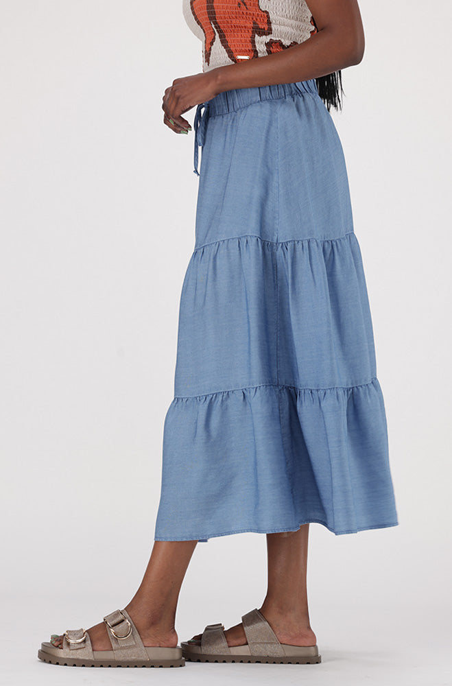 AVAIRA CHAMBRAY SKIRT