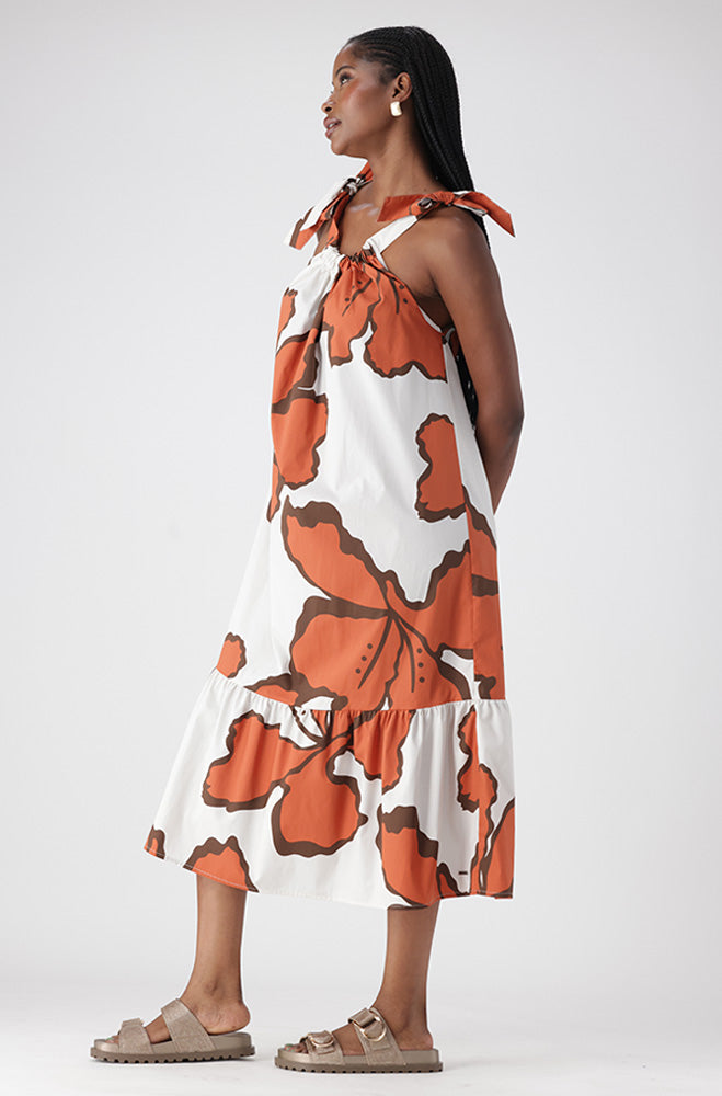 RUBY SHOULDER TIE MAXI DRESS