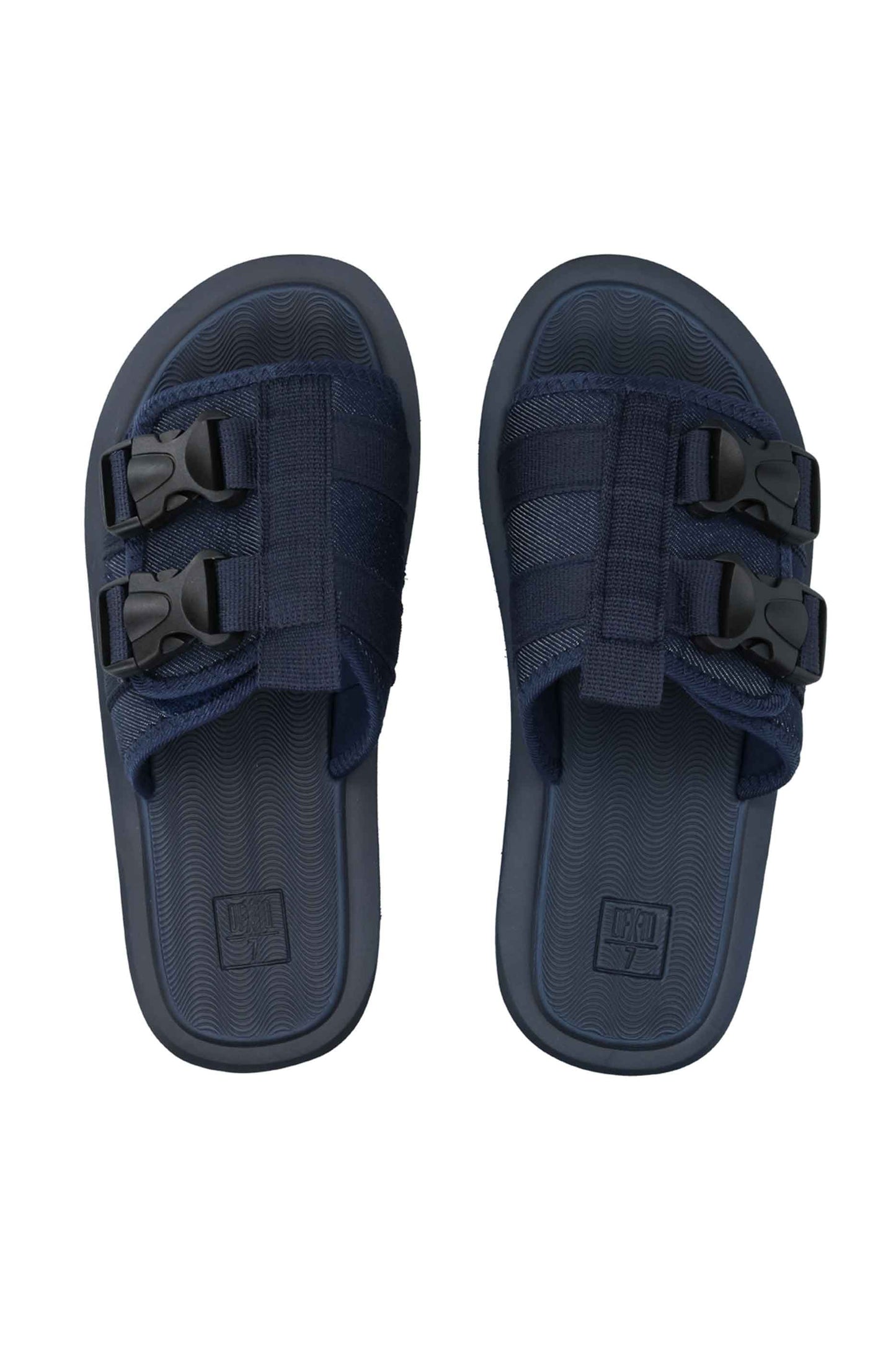Footwear | Nico Velcro Fashion Slide _ 161634 Blue Sandals
