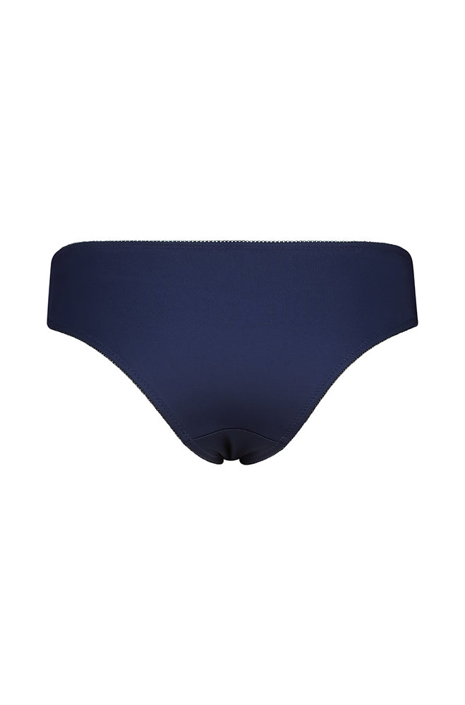 NAVY LACE TRIM